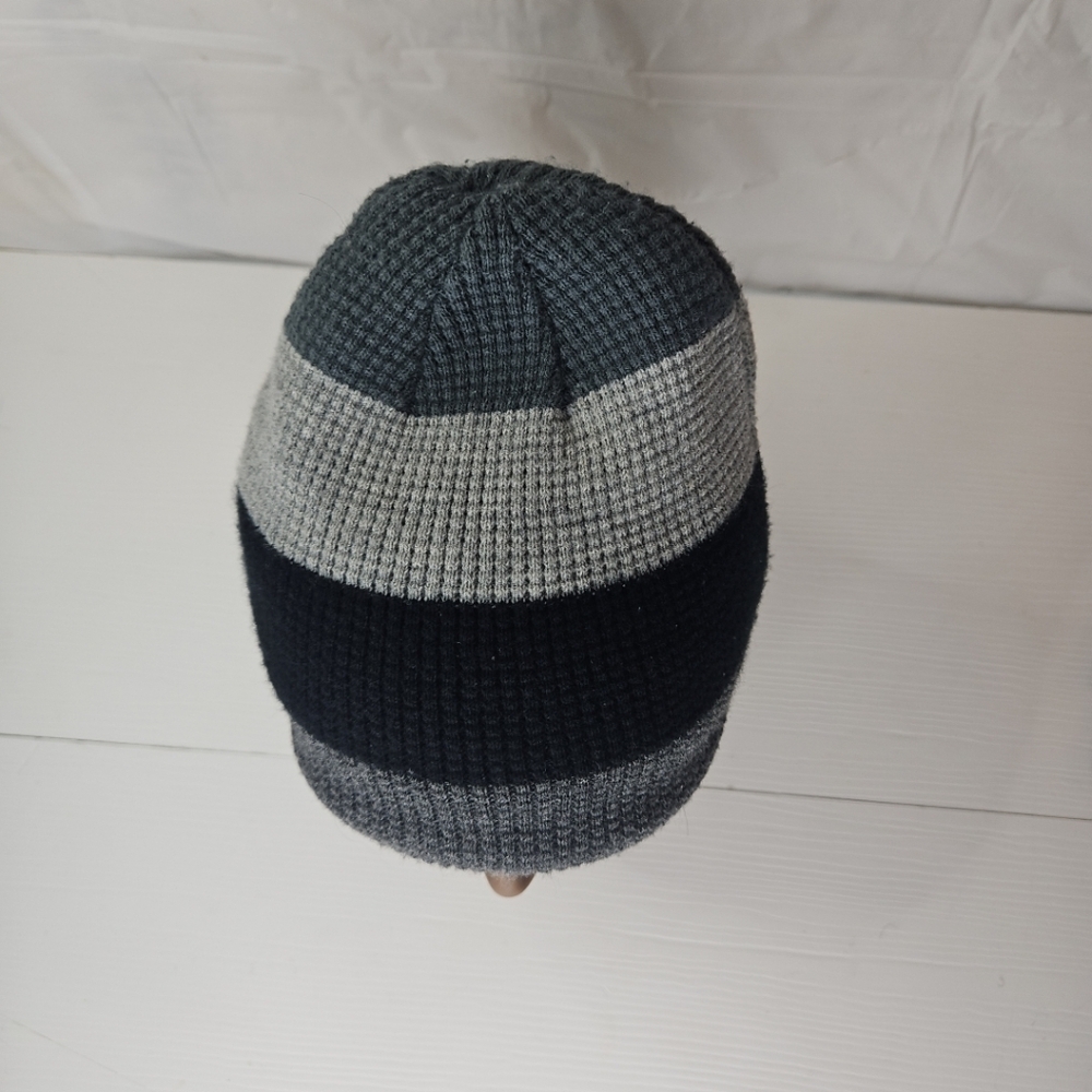 🎁Color Block Casual Solid Unisex Beanie Knitting Hat Winter Black Gray One Size - Picture 7 of 14